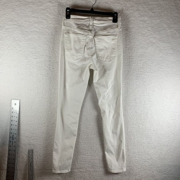 Sam Edelman The Stiletto Jeans Women's 26 White Stretch High-Rise 5-Pockets 8136 - Picture 2 of 9